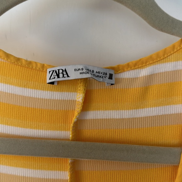 Zara Yellow and White Maxi Dress - Size Small - Picture 2 of 4